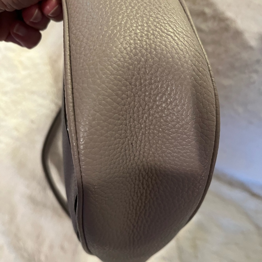 Kate Spade Soft Taupe Hobo Shoulder Bag . Cherry bag charm included 101/2x121/2 - Picture 14 of 16